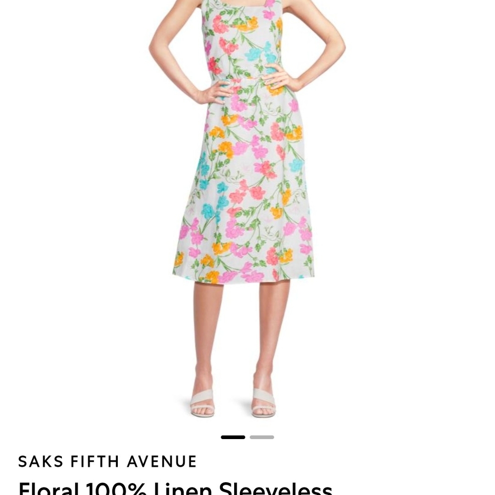Saks Fifth Avenue Floral Sleeveless Dress